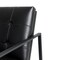 30.5"H Mid-Century Modern Leatherette Button-tufted Accent Arm Chair with Black Metal Frame
